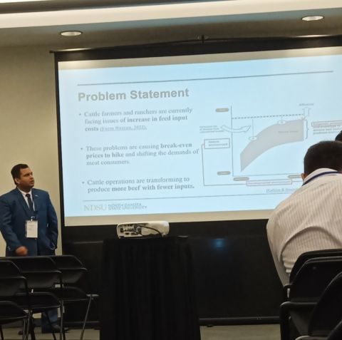 Presenting in the ASAS Annual Meeting doctoral competition, July 2024